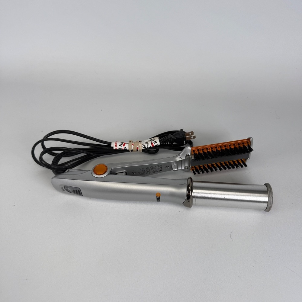 Instyler 1.25" Rotating Hot Iron Hair Straightener Silver IS1001 TESTED WORKS